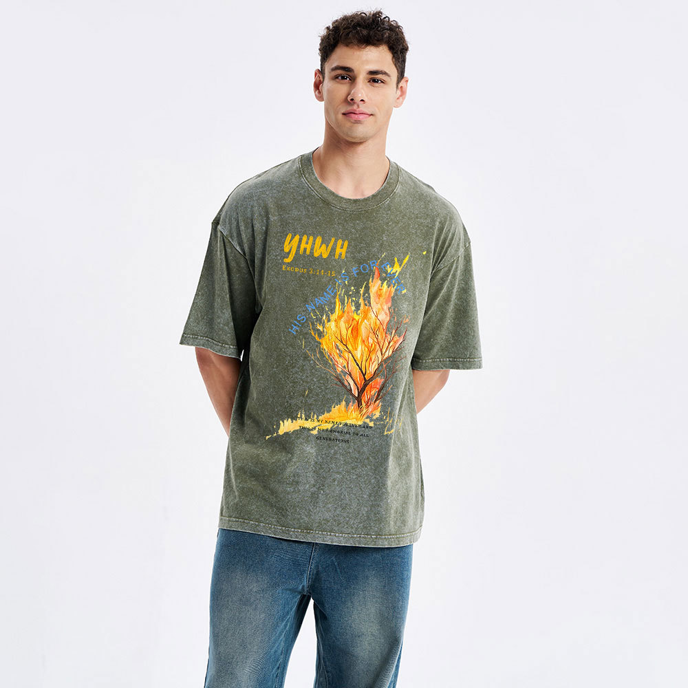 YHWH His Name Is Forever Christian Washed T-Shirt