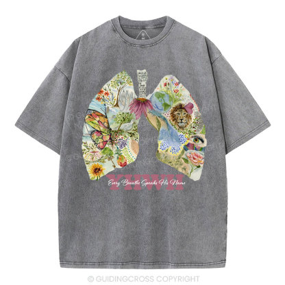 YHWH Just Breathe Christian Washed T-Shirt