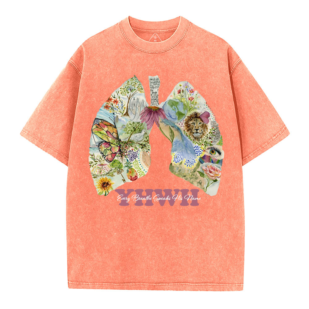 YHWH Just Breathe Christian Washed T-Shirt