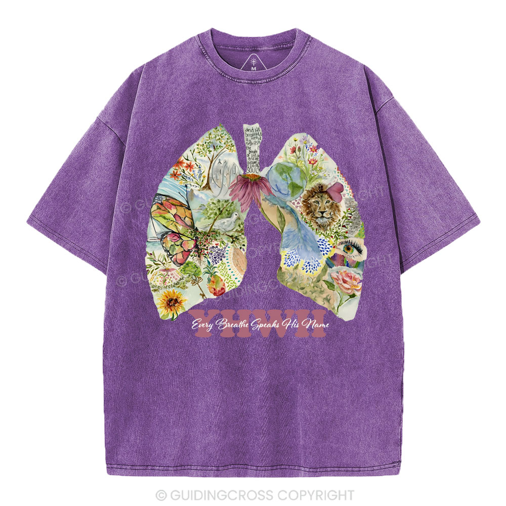 YHWH Just Breathe Christian Washed T-Shirt
