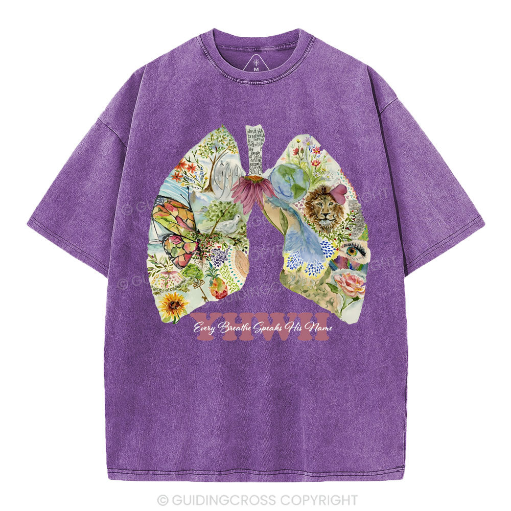 YHWH Just Breathe Christian Washed T-Shirt