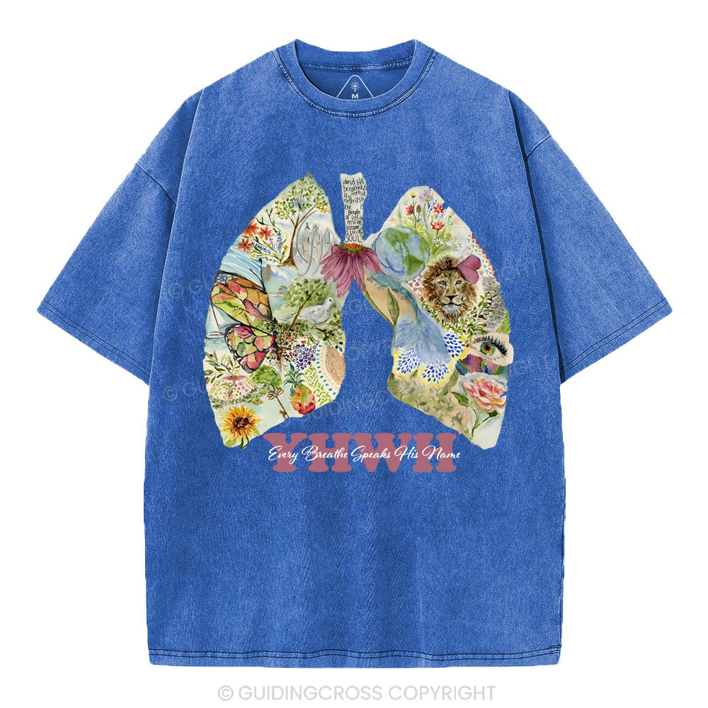 YHWH Just Breathe Christian Washed T-Shirt