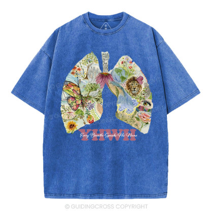 YHWH Just Breathe Christian Washed T-Shirt