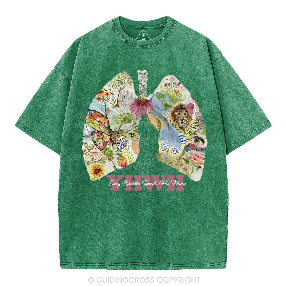 YHWH Just Breathe Christian Washed T-Shirt