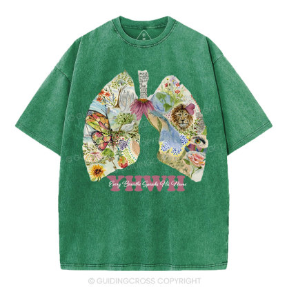 YHWH Just Breathe Christian Washed T-Shirt