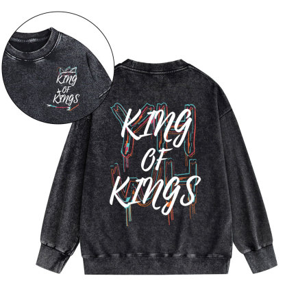 YHWH King Of Kings Christian Washed Sweatshirt