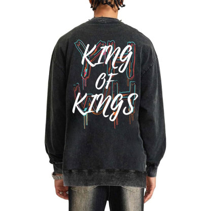 YHWH King Of Kings Christian Washed Sweatshirt