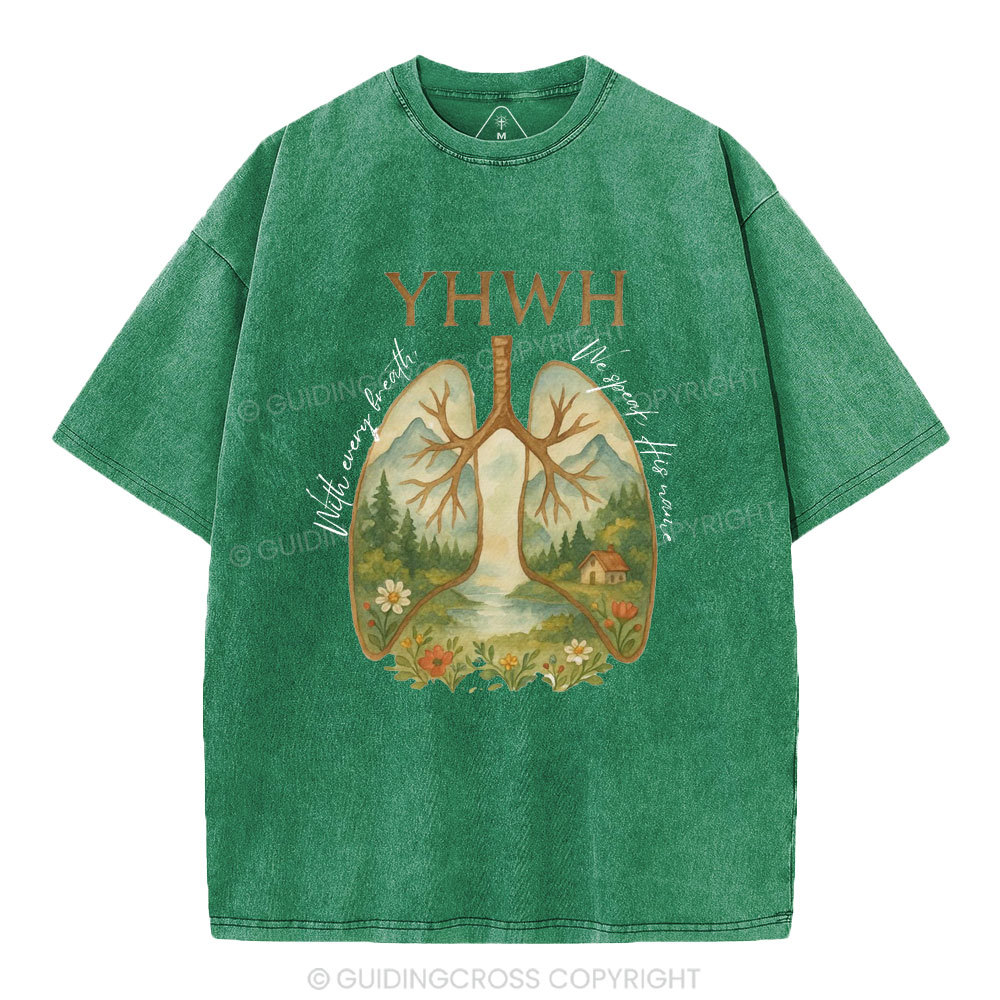YHWH Lung Christian Washed T-Shirt