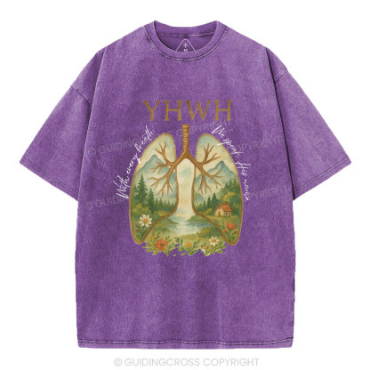 YHWH Lung Christian Washed T-Shirt