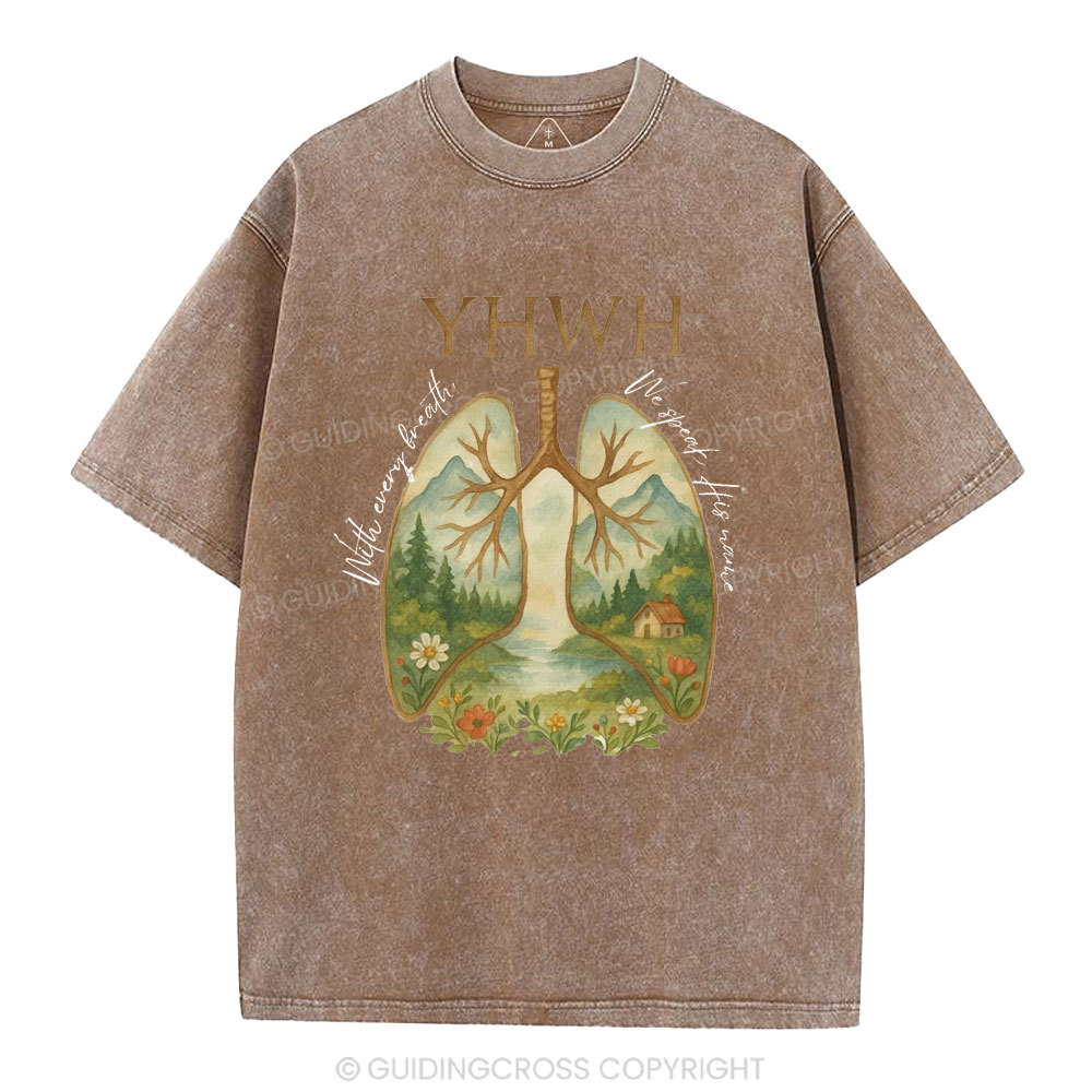 YHWH Lung Christian Washed T-Shirt