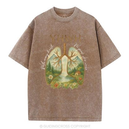 YHWH Lung Christian Washed T-Shirt