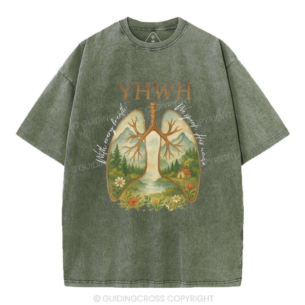 YHWH Lung Christian Washed T-Shirt