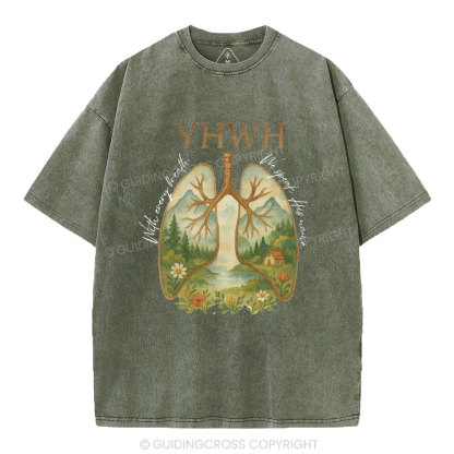 YHWH Lung Christian Washed T-Shirt