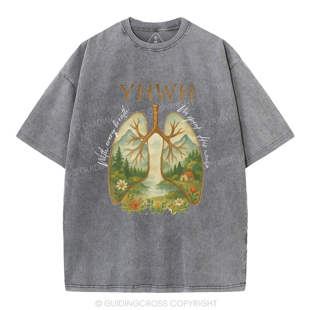 YHWH Lung Christian Washed T-Shirt