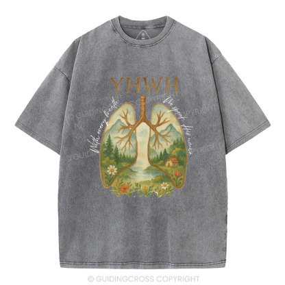 YHWH Lung Christian Washed T-Shirt