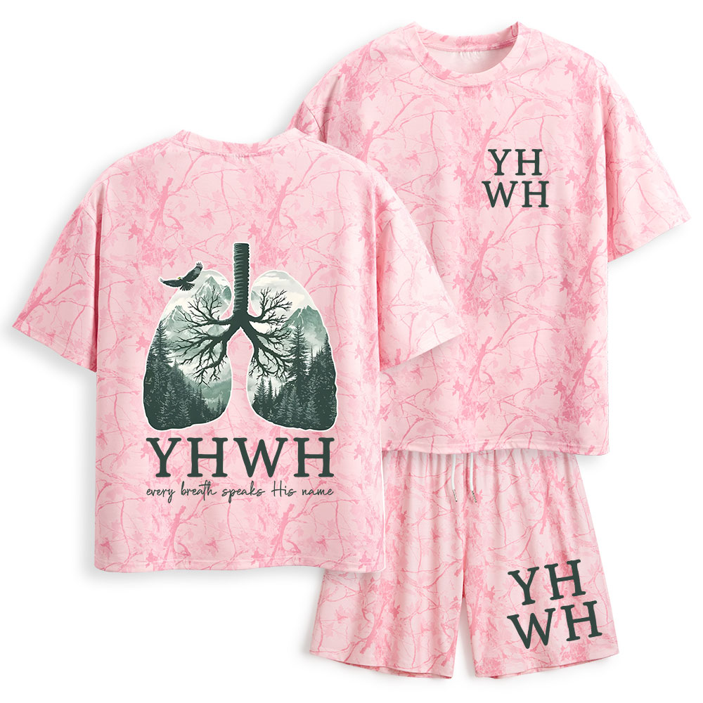 YHWH Nature Christian Camo T-Shirt& Shorts