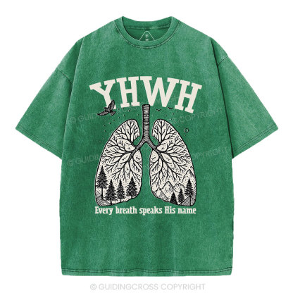 YHWH Nature Christian Washed T-Shirt