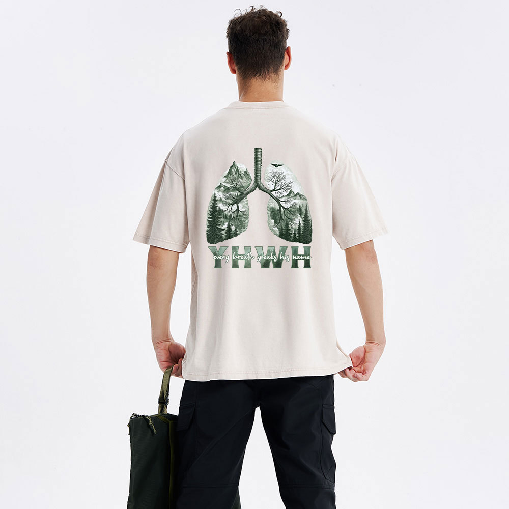 YHWH Nature Forest Christian Washed T-Shirt