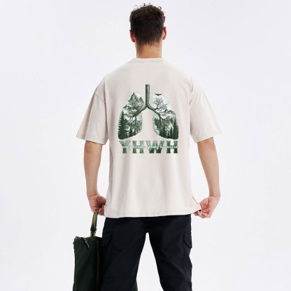 YHWH Nature Forest Christian Washed T-Shirt