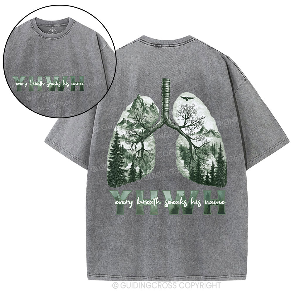YHWH Nature Forest Christian Washed T-Shirt