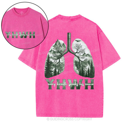 YHWH Nature Forest Christian Washed T-Shirt