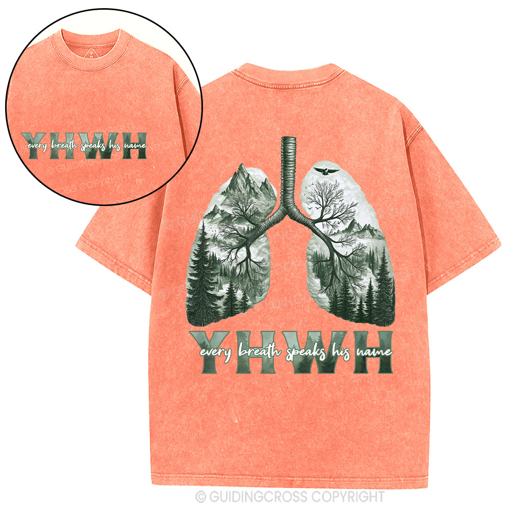 YHWH Nature Forest Christian Washed T-Shirt