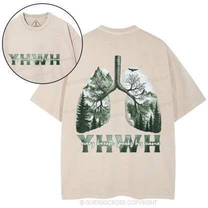YHWH Nature Forest Christian Washed T-Shirt