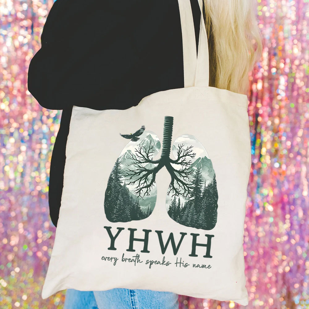 Yhwh Unisex Christian Canvas Tote Bag Sale - GuidingCross