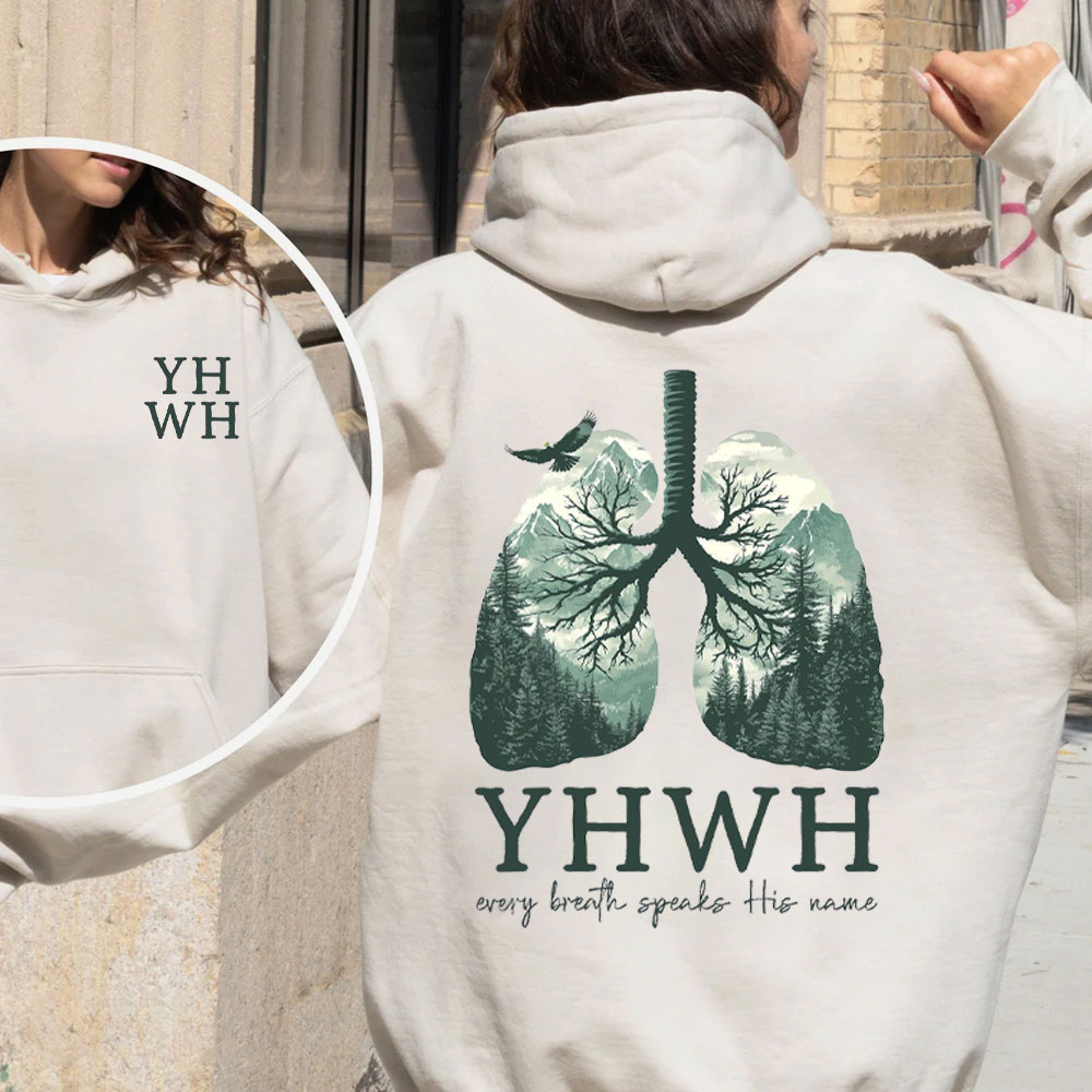 YHWH Nature Lung Christian Fleece Hoodie Set