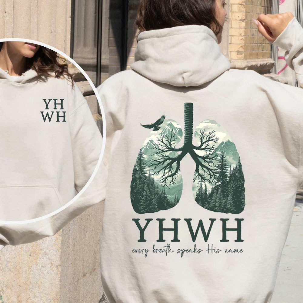 YHWH Nature Lung Christian Fleece Hoodie Set