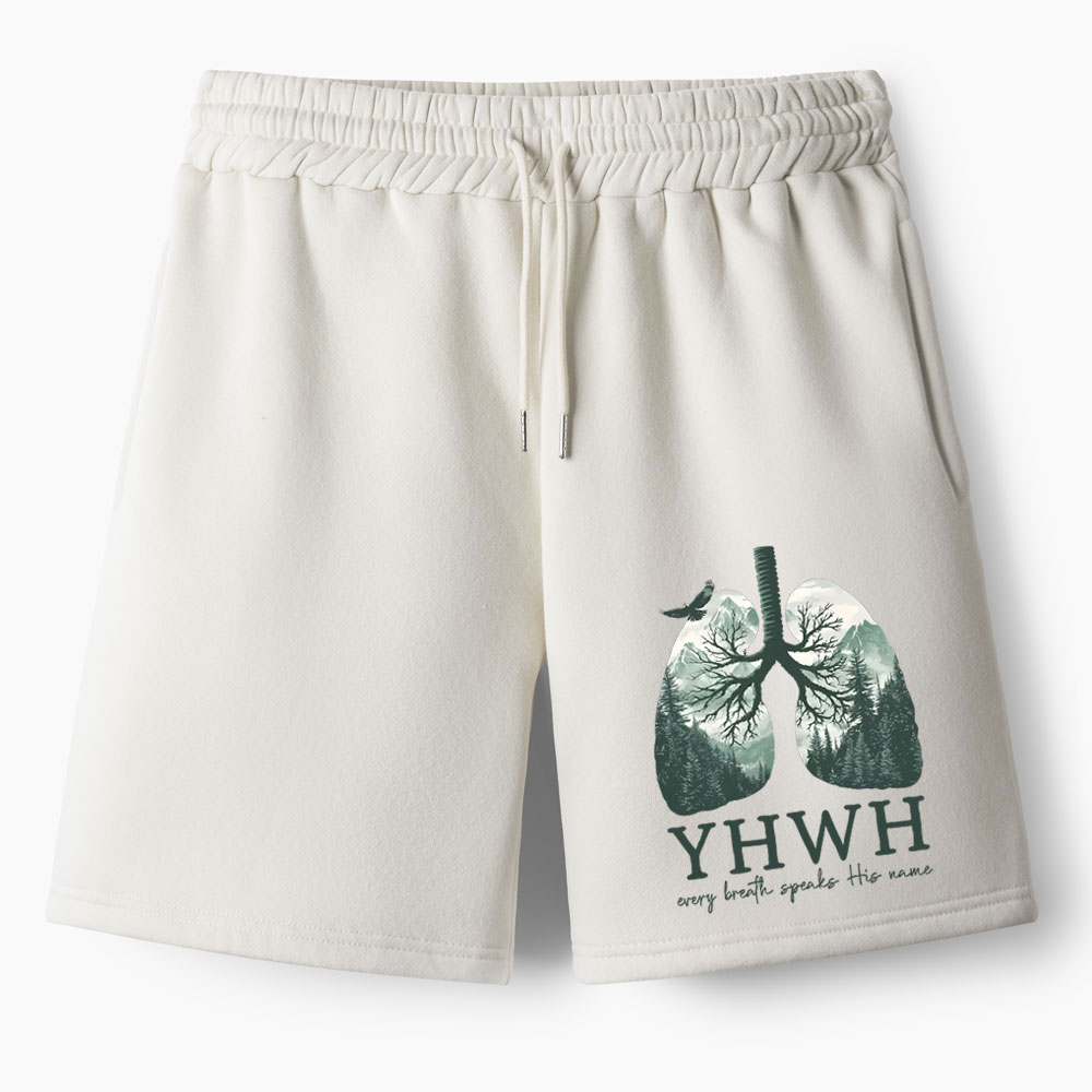 YHWH Nature Lung Christian Fleece Shorts