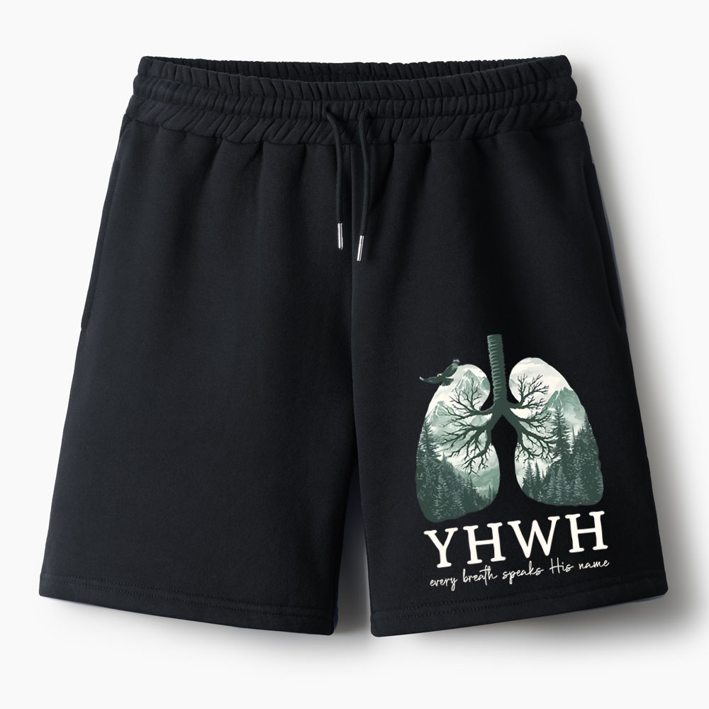 YHWH Nature Lung Christian Fleece Shorts