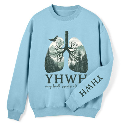 YHWH Nature Lung Christian Fleece Sweatshirt