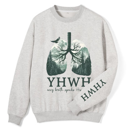 YHWH Nature Lung Christian Fleece Sweatshirt