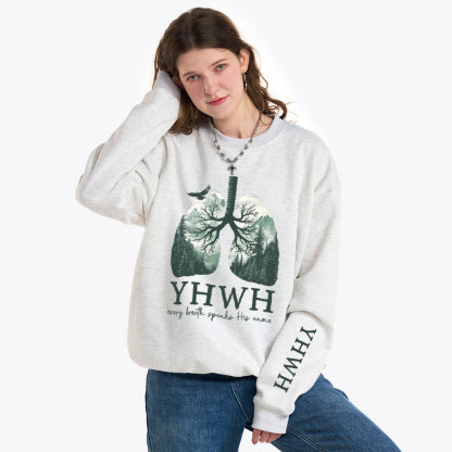 YHWH Nature Lung Christian Fleece Sweatshirt