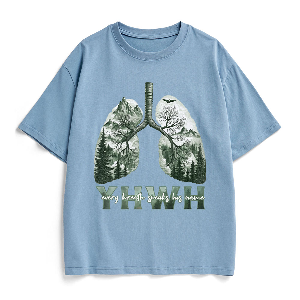 YHWH Nature Outdoors Christian Heavy Cotton T-Shirt