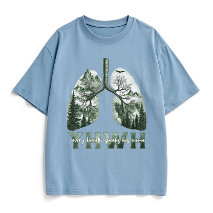 YHWH Nature Outdoors Christian Heavy Cotton T-Shirt