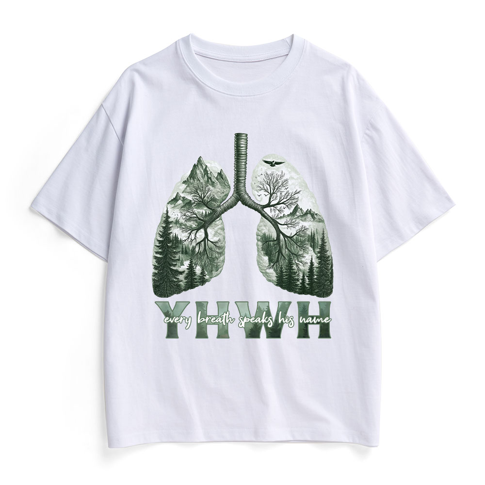 YHWH Nature Outdoors Christian Heavy Cotton T-Shirt