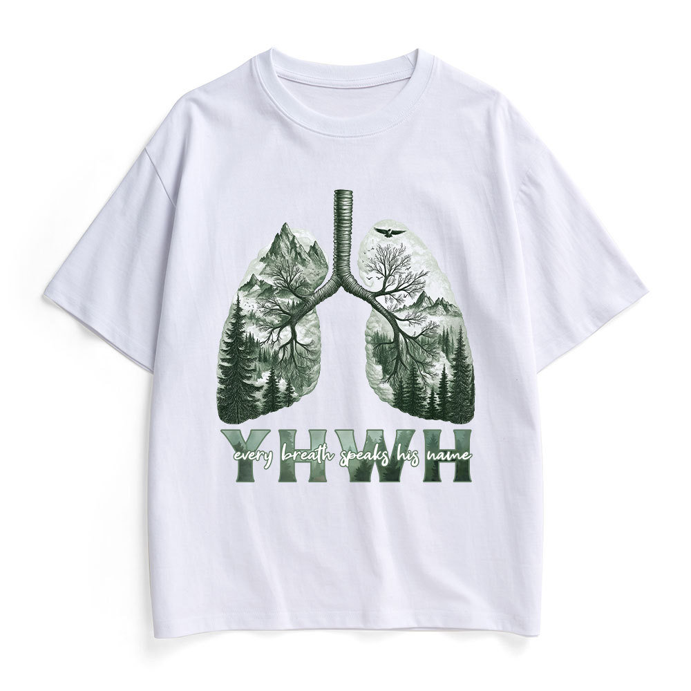 YHWH Nature Outdoors Christian Heavy Cotton T-Shirt