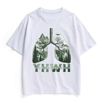 YHWH Nature Outdoors Christian Heavy Cotton T-Shirt