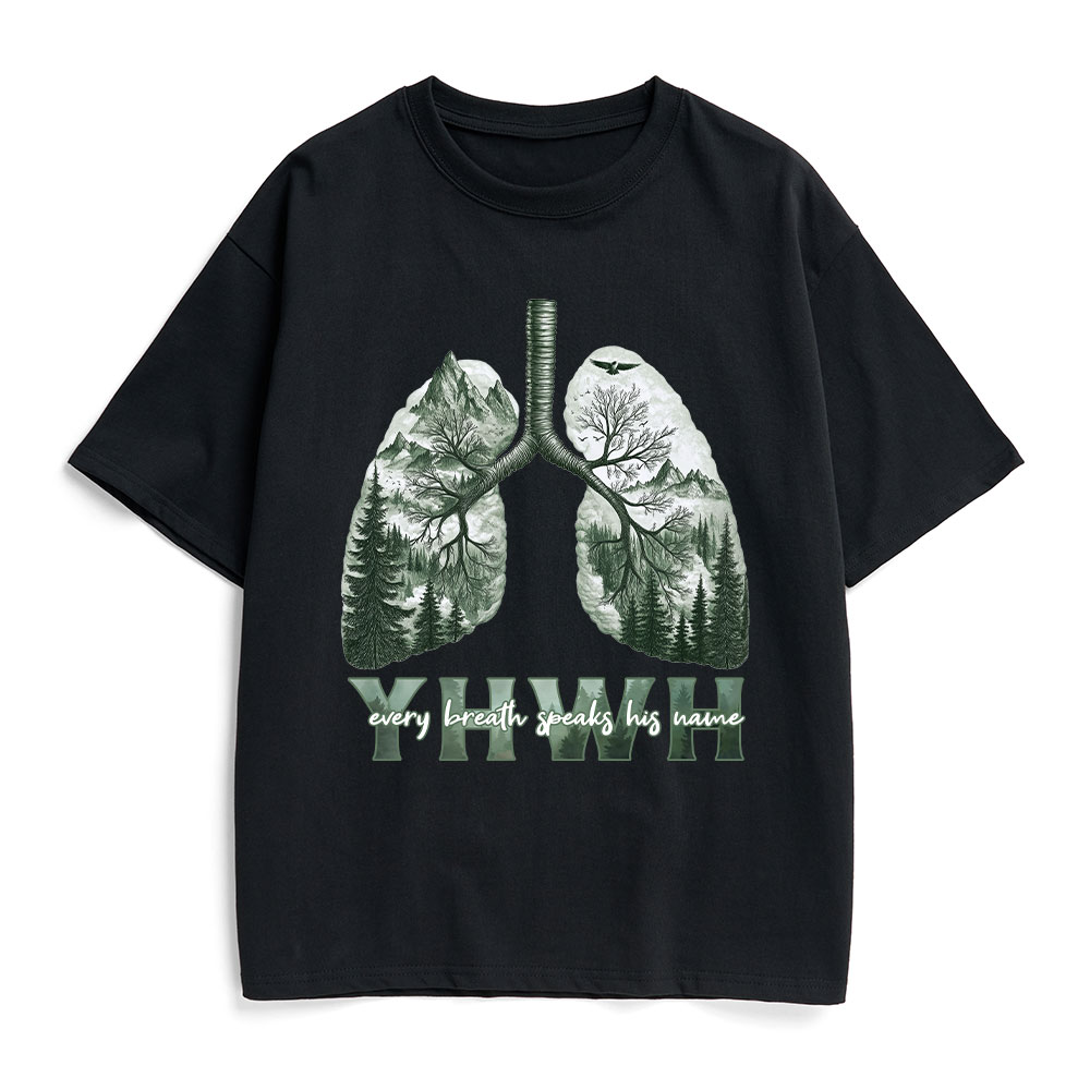 YHWH Nature Outdoors Christian Heavy Cotton T-Shirt
