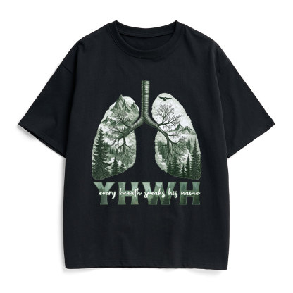 YHWH Nature Outdoors Christian Heavy Cotton T-Shirt