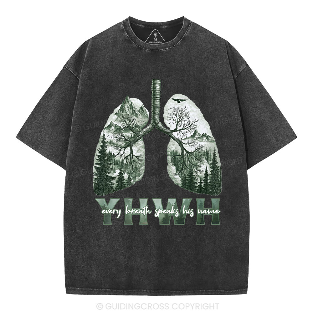 YHWH Nature Outdoors Christian Washed T-Shirt