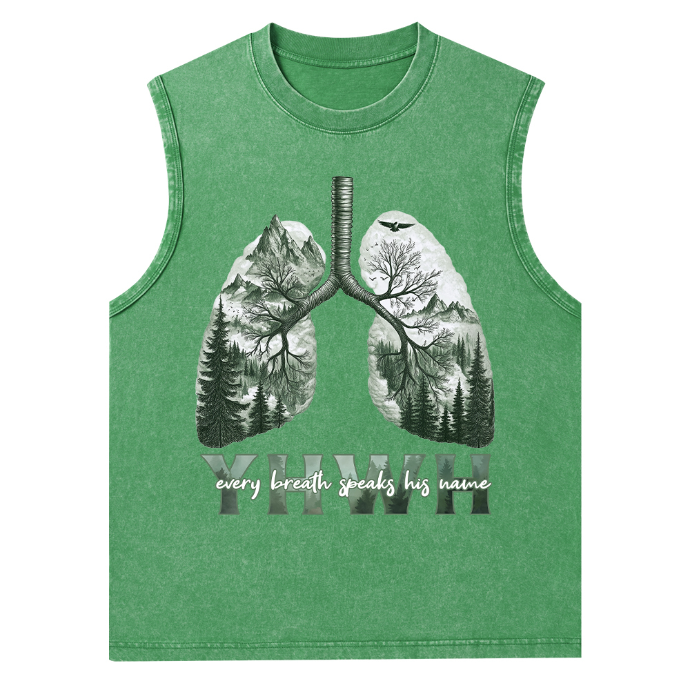 YHWH Nature Outdoors Christian  Washed Tank Top