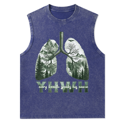 YHWH Nature Outdoors Christian  Washed Tank Top