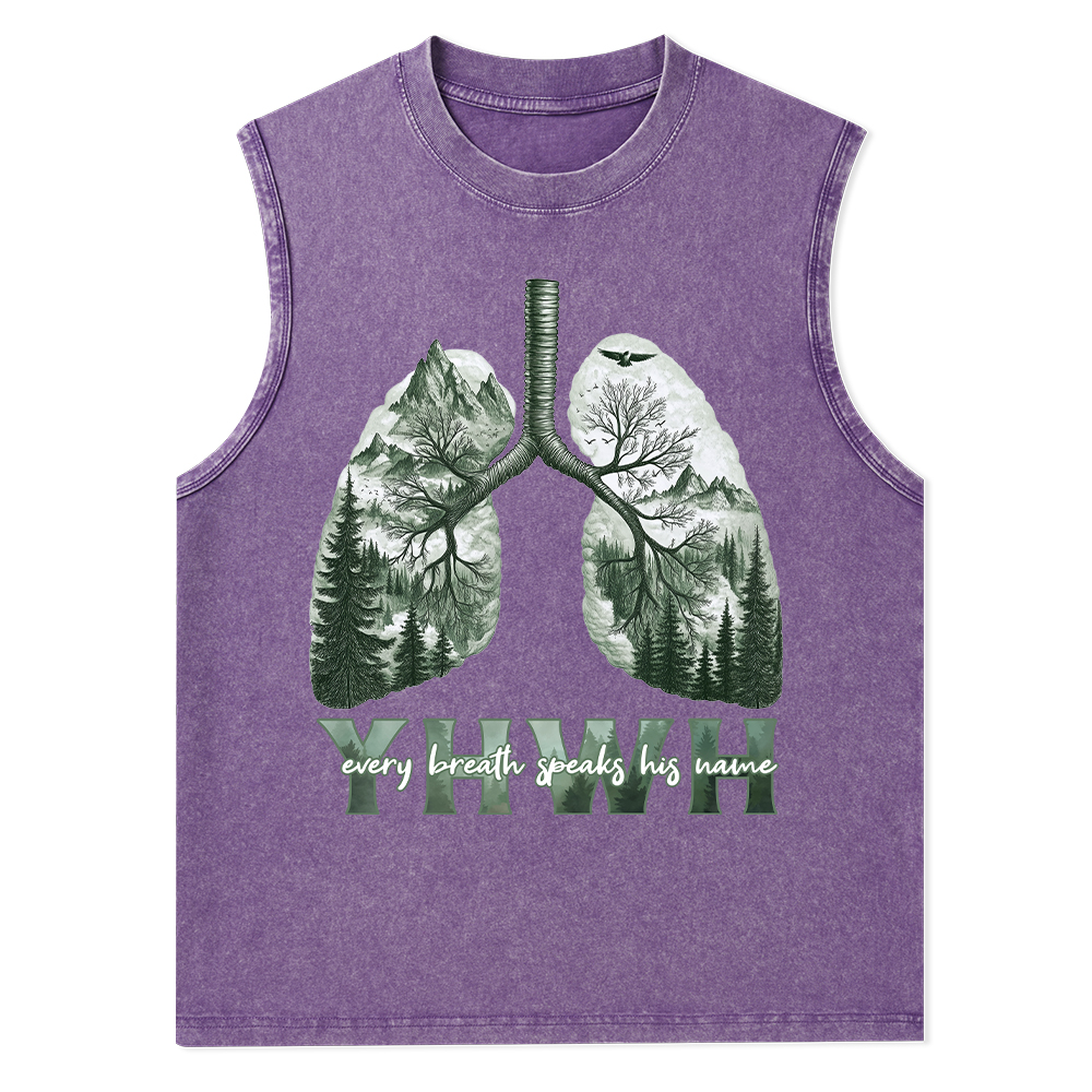 YHWH Nature Outdoors Christian  Washed Tank Top