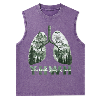 YHWH Nature Outdoors Christian  Washed Tank Top