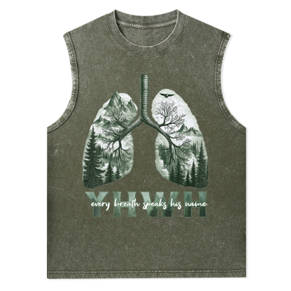 YHWH Nature Outdoors Christian  Washed Tank Top