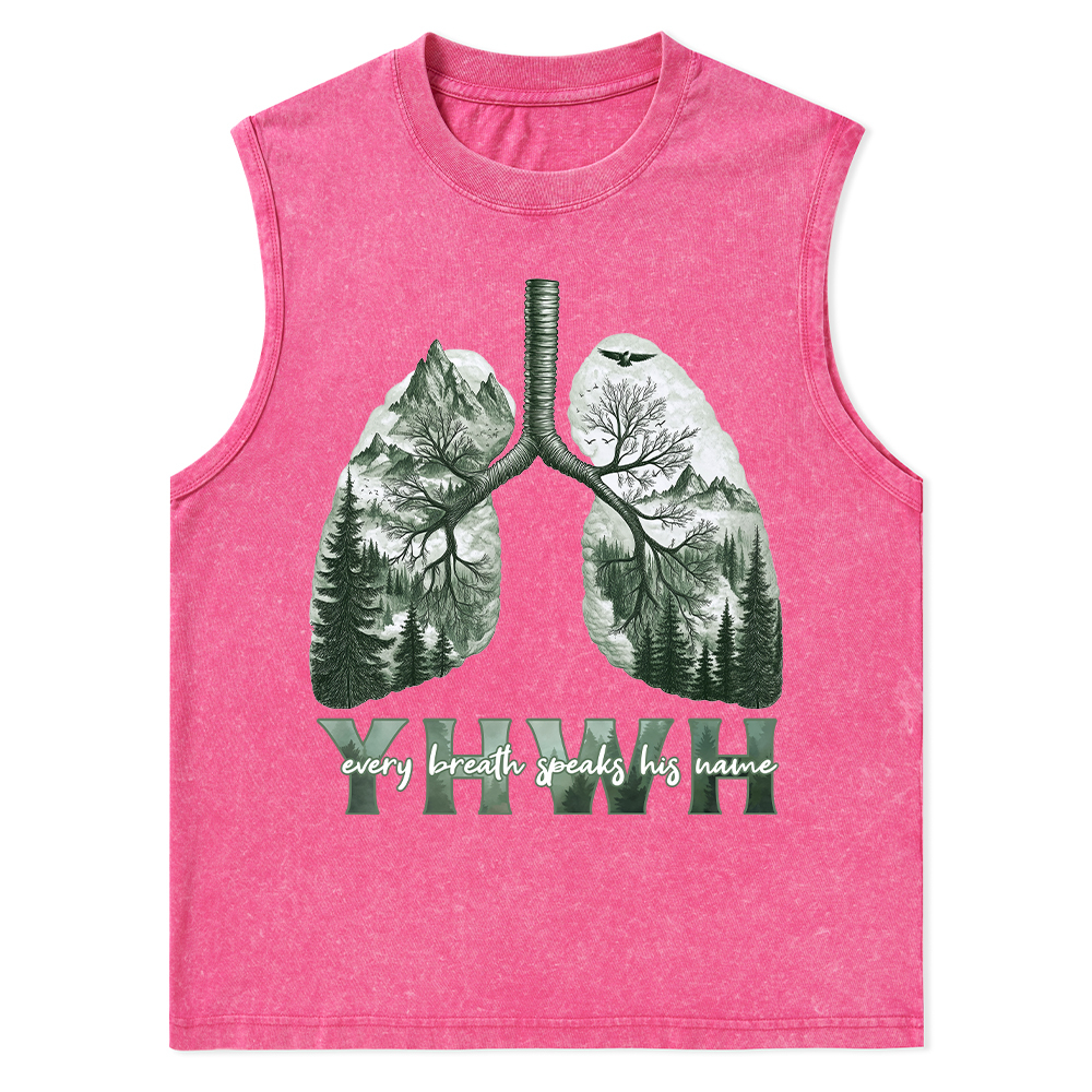 YHWH Nature Outdoors Christian  Washed Tank Top