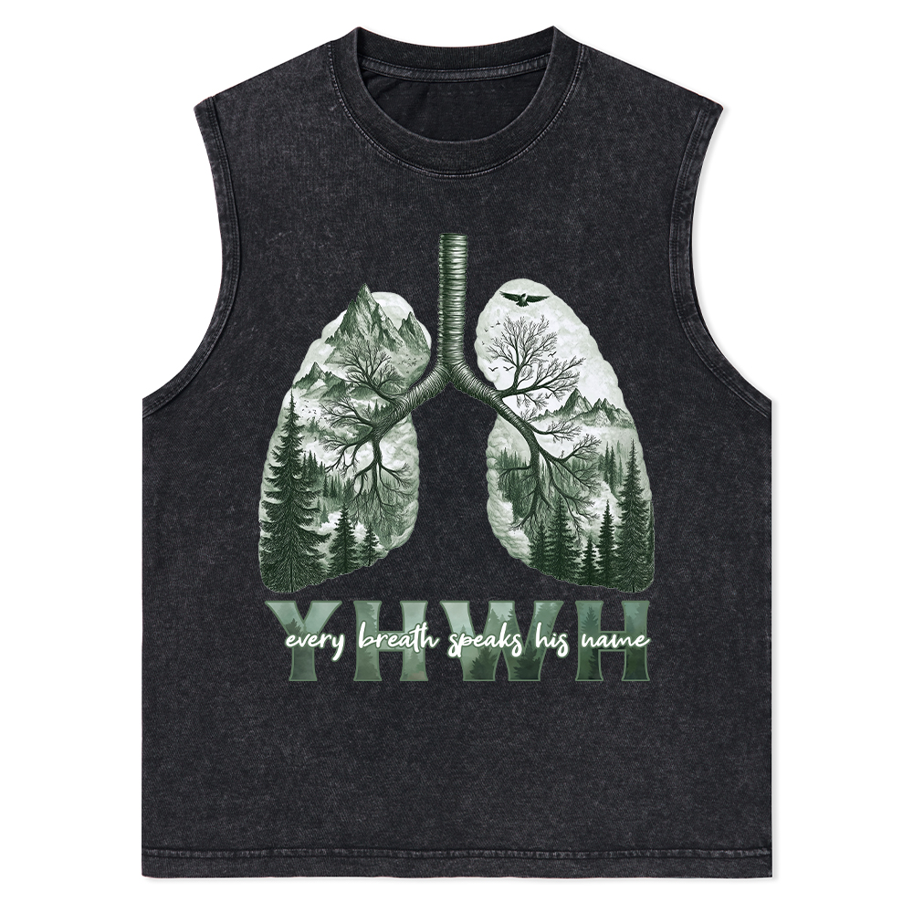 YHWH Nature Outdoors Christian  Washed Tank Top